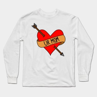 UR MOM Heart Tatoo Long Sleeve T-Shirt